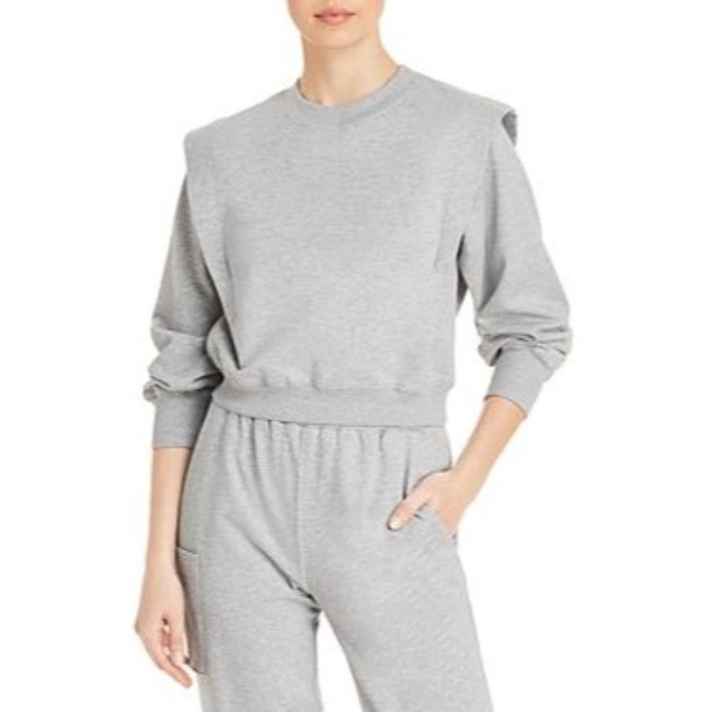 LINI Womens Gabby Fitness Activewear Sweatshirt Grey NWT